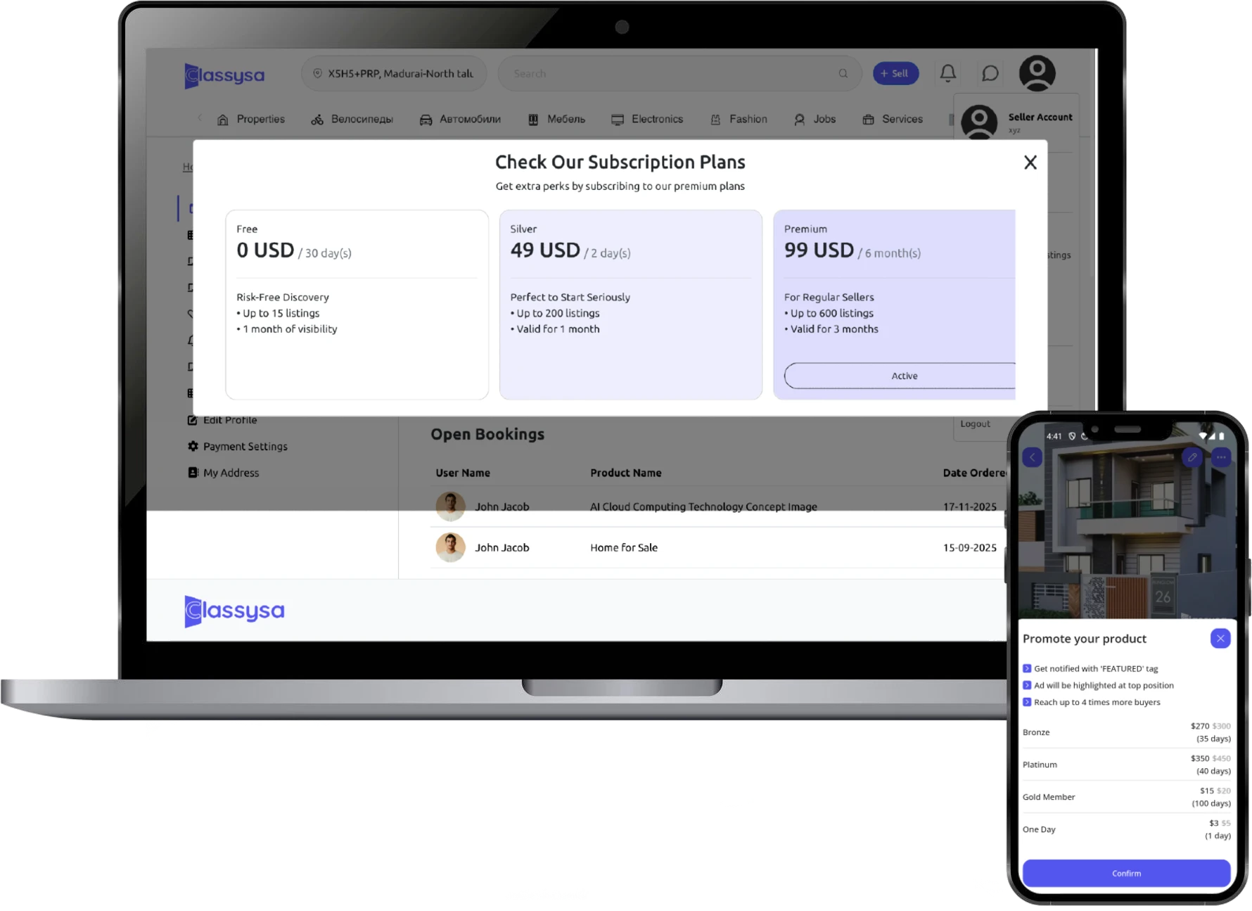 Featured Ads & Subscription
