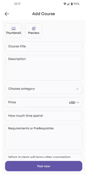 Quizzes and certificate generation