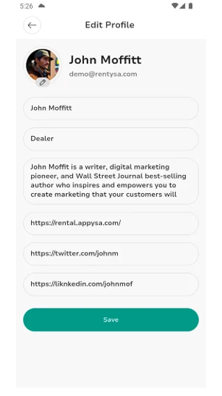 User profile and personal preferences
